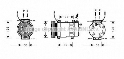 AVA QUALITY COOLING sbk052 -  Компрессор, кондиционер
